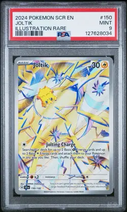 2024 Pokemon SCR EN JOLTIK Illustration Rare 150/142 PSA 9 MINT Stellar Crown - Image 1