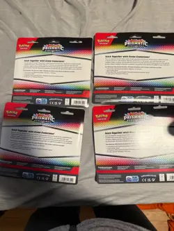 Pokemon TCG Prismatic Evolutions Tech Sticker Collection Set Lot Of 4 sealed new - Image 2