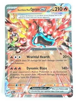 Hearthflame Mask Ogerpon ex 017/131 Double Rare Prismatic Evolutions Pokemon NM - Image 1