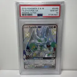 2019 POKEMON SUN & MOON HIDDEN FATES FULL ART ZYGARDE GX SV65/SV94 PSA 10 - Image 1