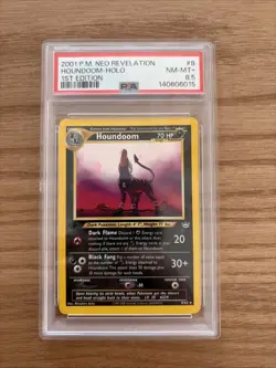 Pokemon TCG Houndoom 1st Edition Neo Revelation Holo 8/64 - PSA 8.5 New Cert - Image 1