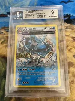 2015 Pokemon XY Gyarados Black Star Promo Ancient Origins Prerelease #XY60 BGS 9 - Image 1