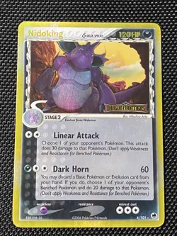 Nidoking 6/101 EX Dragon Frontiers Stamped Reverse Holo Ultra Rare MP/LP - Image 1