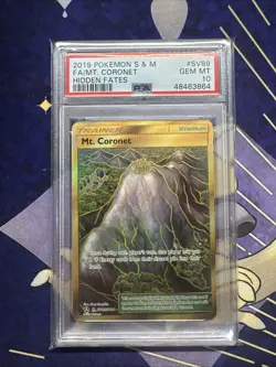 PSA 10 2019 Pokemon Sun & Moon Hidden Fates Mt. Coronet #SV89 Gem Mint #3696 - Image 1