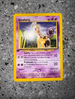Pokemon TCG Cards 1st Edition Girafarig 58/111 Neo Genesis NM - Image 3