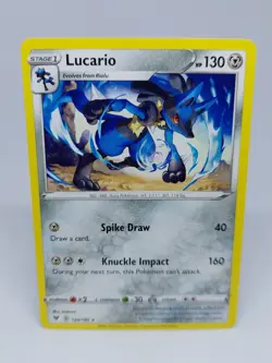 POKEMON CARD TCG NON HOLO LUCARIO 120/185 RARE NM/M VIVID VOLTAGE SWSH - Image 1