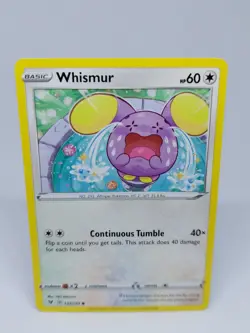 POKEMON CARD TCG NON HOLO WHISMUR 135/185 COMMON NM/M VIVID VOLTAGE SWSH - Image 1