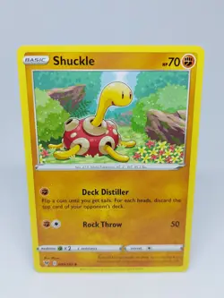 POKEMON CARD TCG NON HOLO SHUCKLE 085/185 UNCOMMON NM/M VIVID VOLTAGE SWSH - Image 1