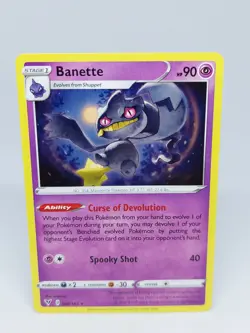 POKEMON CARD TCG NON HOLO BANETTE 068/185 RARE NM/M VIVID VOLTAGE SWSH - Image 1