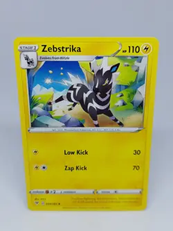 POKEMON CARD TCG NON HOLO ZEBSTRIKA 054/185 UNCOMMON NM/M VIVID VOLTAGE SWSH - Image 1