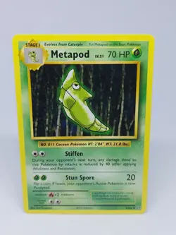 POKEMON CARD NON HOLO METAPOD 4/108 COMMON LP LIGHT PLAY XY EVOLUTIONS 2016 - Image 1