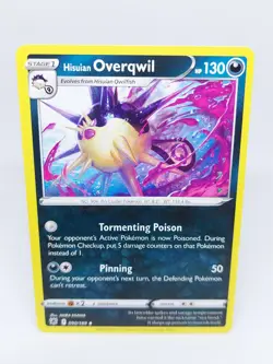 POKEMON CARD TCG HISUIAN OVERQWIL 090/189 NM/M ASTRAL RADIANCE SWORD & SHIELD - Image 1