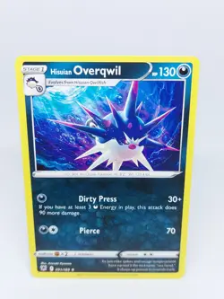 POKEMON CARD TCG HISUIAN OVERQWIL 091/189 NM/M ASTRAL RADIANCE SWORD & SHIELD - Image 1