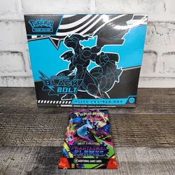 Pokemon TCG Black Bolt ETB Elite Trainer Box & Mega Evolution Phantasmal Flames - Image 1