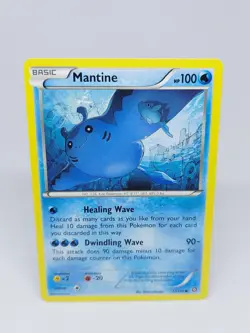 POKEMON CARD NON HOLO MANTINE 27/114 COMMON LP LIGHT PLAY STEAM SIEGE 2016 - Image 1