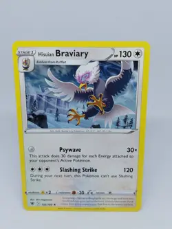 POKEMON CARD TCG HISUIAN BRAVIARY 132/189 NM/M ASTRAL RADIANCE SWORD & SHIELD - Image 1