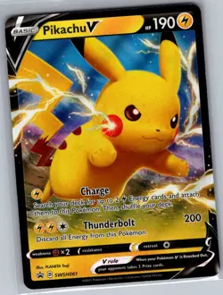 Pikachu V SWSH061 SWSH: Sword & Shield Promo Cards - Pokemon Card - NM - Image 1