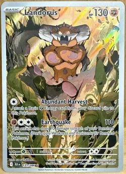 Landorus 131/086 SV: Black Bolt Illustration Rare Full Art Holo Pokemon TCG - Image 1