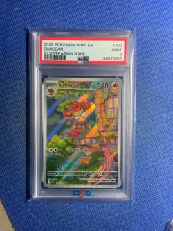 SIMISEAR #100 ILLUSTRATION RARE 2025 POKEMON WHT EN WHITE FLARE PSA 9 MINT - Image 1