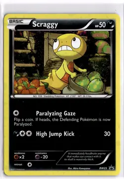 Pokemon TCG Scraggy (Cosmos Holo) BW25 Black & White Exclusive - Image 1