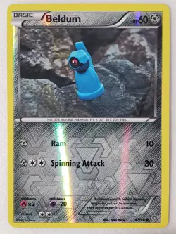 REVERSE HOLO Beldum 47/98 VLP/NM Yuka Morii Clay XY Ancient Origins Pokemon Card - Image 1