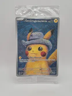 Pokemon Pikachu with Grey Felt Hat Van Gogh Promo SVP 085 - Sealed - Image 1