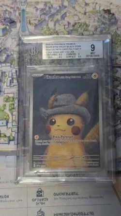 Pikachu with Grey Felt Hat Van Gogh 085 Pokemon Scarlet & Violet Promo BGS 9 - Image 1