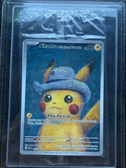 Pokemon Pikachu with Grey Felt Hat SVP 085 Van Gogh Promo - Sealed - Image 1