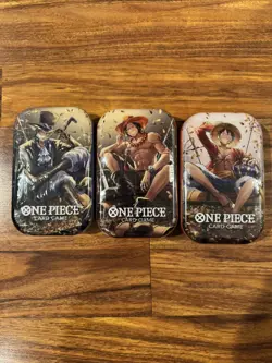 One Piece Tin Pack Set Vol 2 Set of 3 | TS-02 OP-13 | Factory Sealed | Bandai - Image 1
