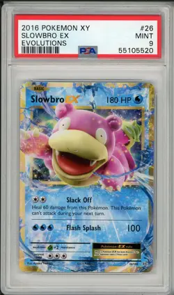 2016 Pokemon XY Evolutions Slowbro EX #26 PSA 9 - Image 1
