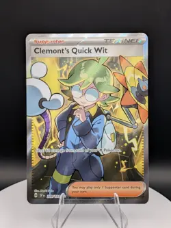 Pokemon TCG: Surging Sparks: 229/191: Clemont's Quick Wit Illustration Rare (NM) - Image 1