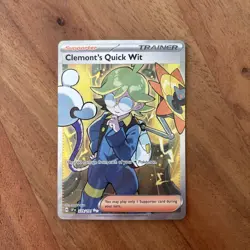 Pokemon TCG Surging Sparks Clement’s Quick Wit 229/191 NM Card Ultra Rare - Image 1