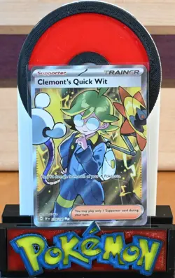 Pokemon TCG: Clemont's Quick Wit - 229/191 - Ultra Rare - Surging Sparks - NM - Image 1