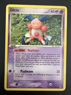Ditto Mr. Mime Pokemon TCG 2006 (POP Series 3 ) Non Holo Rare # 12/17 - Image 1