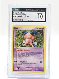 DITTO MR. MIME 2006 POKEMON EX POP SERIES 3 COMMON 12/17 CGC 10 Q1887 - Image 1