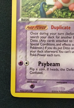 💥 Ditto Mr. Mime Pokemon TCG 2006 (POP Series 3 ) Non Holo Rare # 12/17 - Image 5