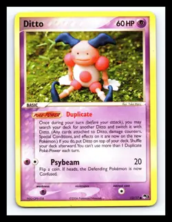 💥 Ditto Mr. Mime Pokemon TCG 2006 (POP Series 3 ) Non Holo Rare # 12/17 - Image 1