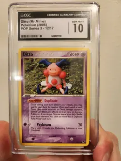 Pokemon Pop Series 3 Ditto (Mr. Mime) 12/17 2006 CGC 10 GEM MINT - Image 1