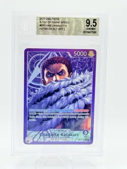 One Piece Charlotte Katakuri OP11-062 A Fist of Divine Speed Alt Art BGS 9.5 - Image 1