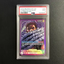 One Piece OP11-062 A Fist of Divine Speed Charlotte Katakuri Alt Art PSA 9 - Image 1