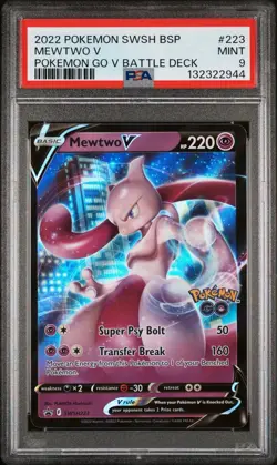 2022 Pokemon SWSH BSP #223 Black Star Promo HOLO Pokemon Go V Battle Deck PSA 9 - Image 1