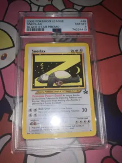 Pokemon 2002 League Black Star Promo #49 Snorlax PSA 8 NM-MT - Image 1