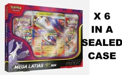 Pokemon TCG Mega Evolution Mega Latias EX Collection Box Sealed Case (6 pcs) - Image 1