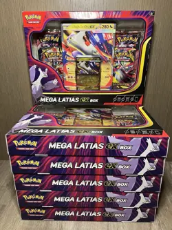 [Lot of 6] Pokemon TCG Mega Latias ex Collection Box Sealed - Opened Case - Image 1