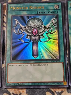 Monster Reborn Ultra Rare x3 RA03 Yugioh - Image 3