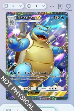 Pokemon TCG POCKET - Blastoise Full Art 2⭐, Genetic Apex, English - Image 1