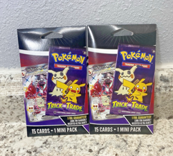 2x MJ Holding 2025 Pokemon TCG Trick Or Trade 14 Cards Plus 1 Foil & 1 Mini Pack - Image 1