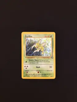 Pokemon TCG Scyther 10/64 Jungle Holo Rare Card Unlimited WOTC Vintage - Image 1