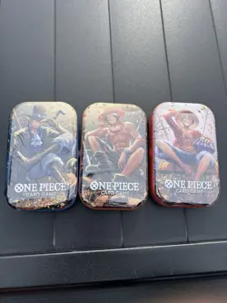 One Piece Tin Pack Set Vol 2 Set of 3 | TS-02 OP-13 | Factory Sealed | Bandai - Image 1