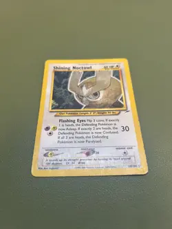 Pokemon TCG Neo Destiny Shining Noctowl Holo Rare Card 110/105 [LP/MP] - Image 2